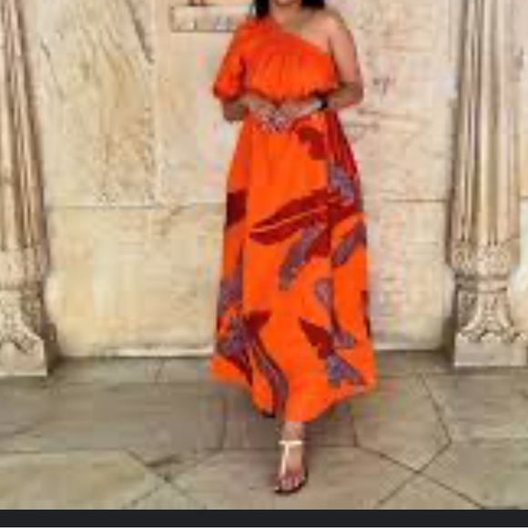 Anthropologie Maeve One-Shoulder Embroidered Maxi Dress Size Large MSRP … - Picture 9 of 9